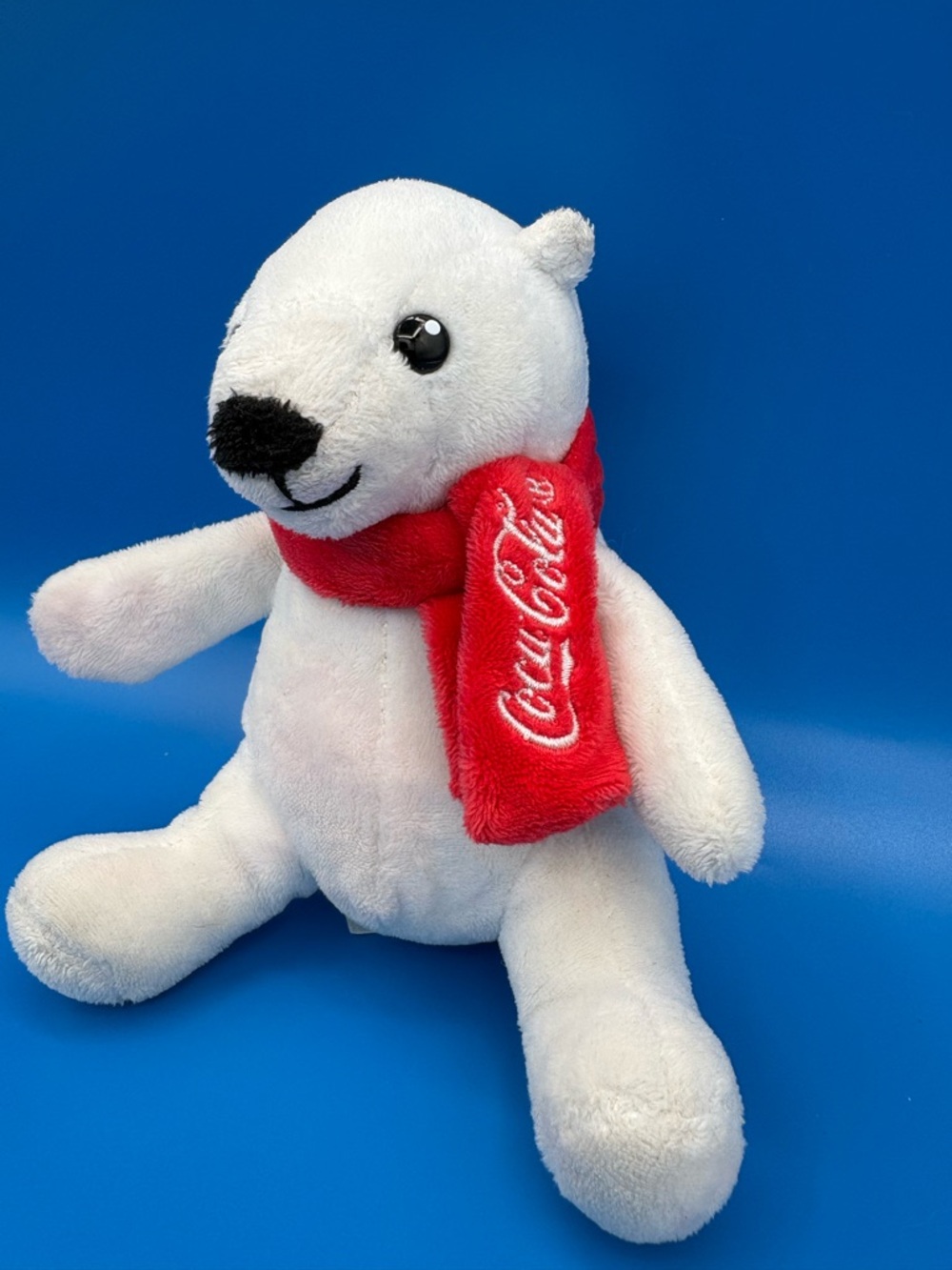 Coca-Cola Polar Bear Plush Stuffed Animal 5.5" Red Scarf Collectible Soda Toy